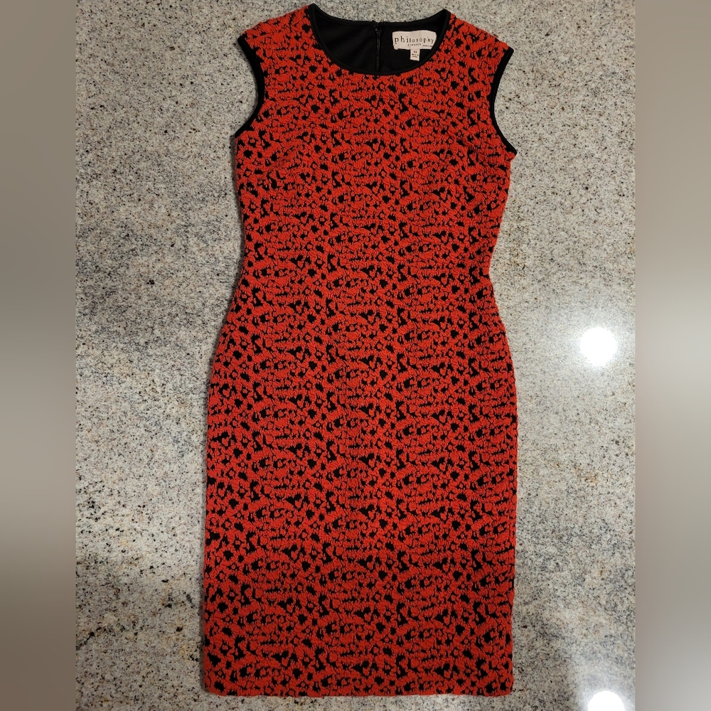 Philosophy Red and Black Dress